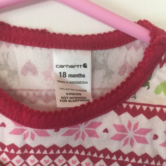 8/15 Carhartt reindeer & Christmas print onesie - Picture 2 of 4